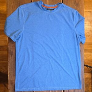 G.H. Bass & Co. Short Sleeve Crew Tee in Sky Blue with Orange Trim